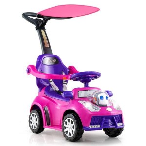 Stumiamas vaikiškas automobilis su stūmimo rankena 3-in-1